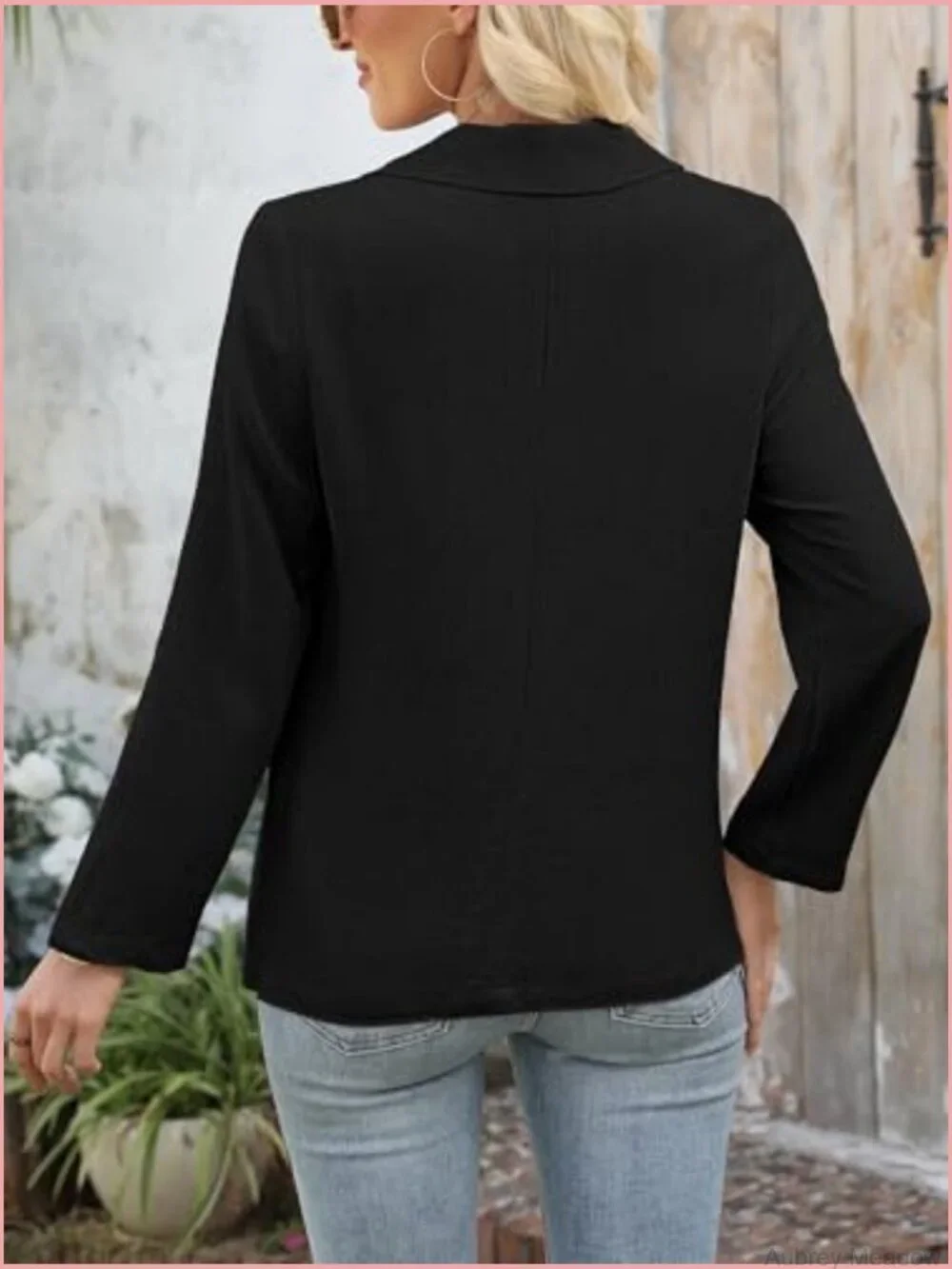 Women's Linen Blazer Casual Long Sleeve Lightweight One Button Jacket Spring